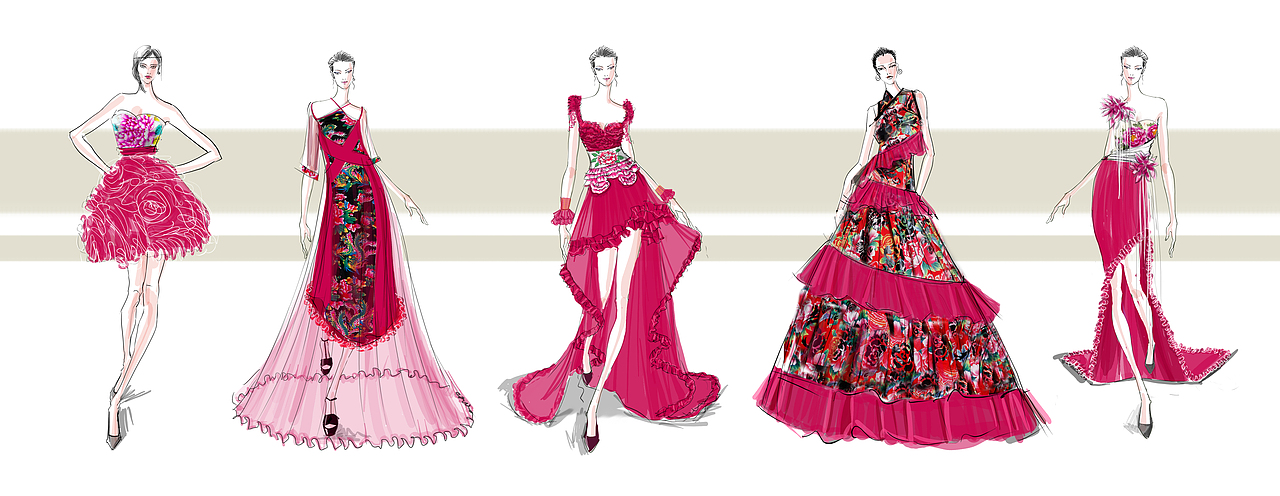 “嫣然”系列服装设计（图ZNTQyMDU2MzI=） - 正装/礼服 - 站酷设计师CHRIS_LONG原创素材 - 站酷ZCOOL