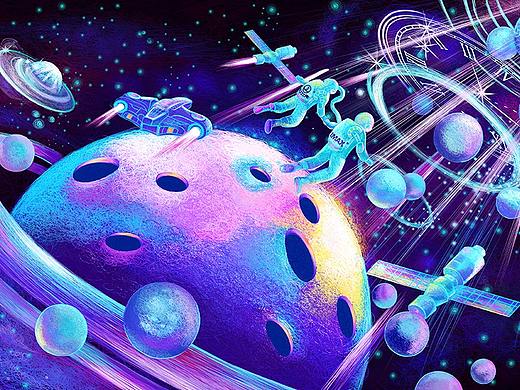 “万达影城 IMAX 第 365幕影迷盛典”线圈插画设计