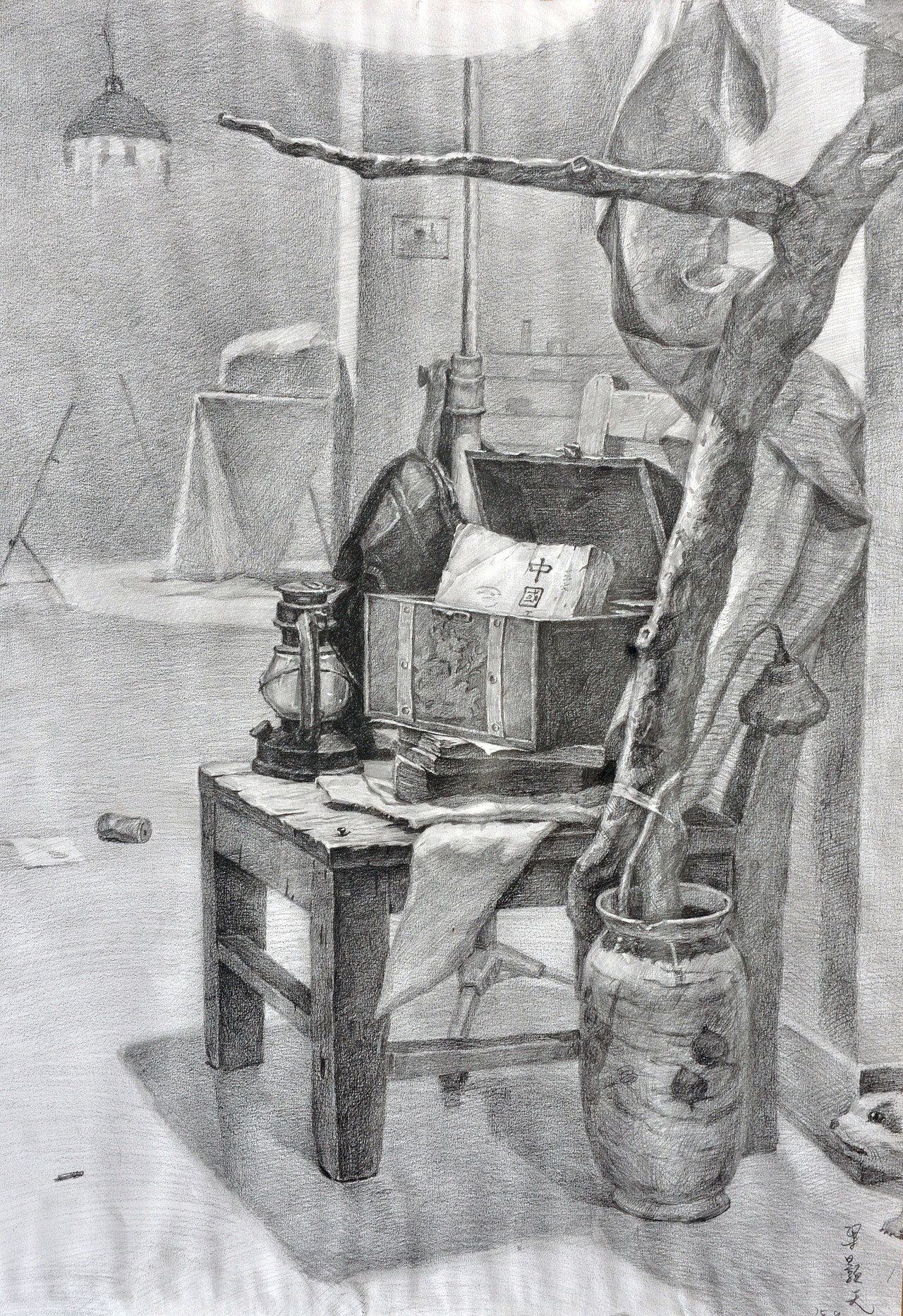 广西桂林顺奔画室高考素描,速写,设计往届学员作品