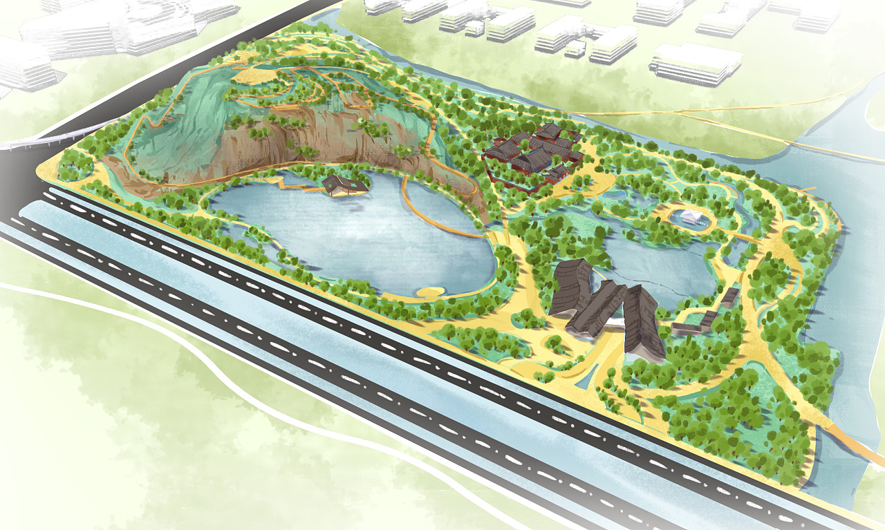 几张鸟瞰图~（图ZMjU4NzQyMjQ4） - 商业插画 - 站酷设计师伟大的春山君原创素材 - 站酷ZCOOL