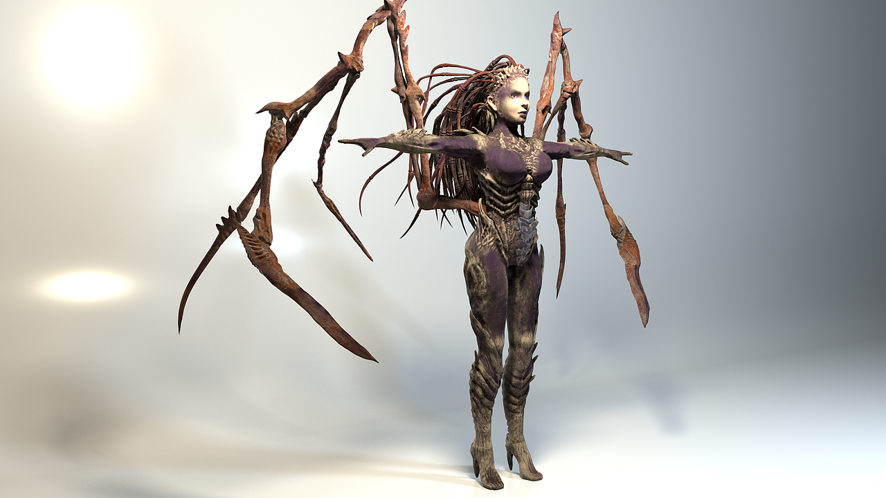 刀锋女王 sarah kerrigan 自作手办.