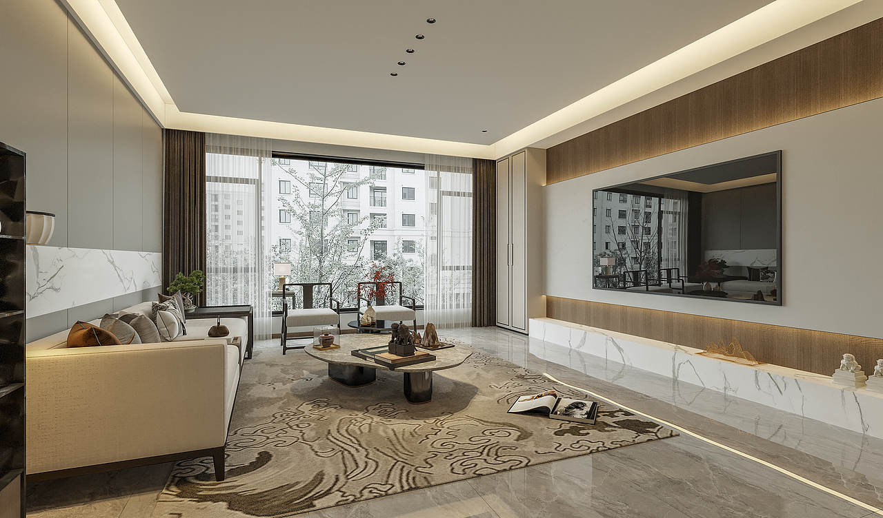 现代及新中式效果图表现