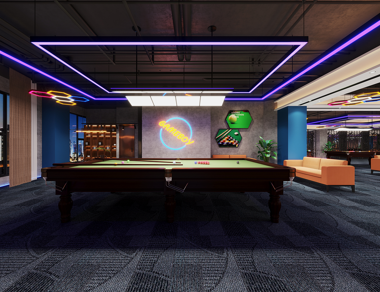 工装台球馆（图ZMzM3MjkzOTI0） - 其他空间 - 站酷设计师YIKE设计原创素材 - 站酷ZCOOL