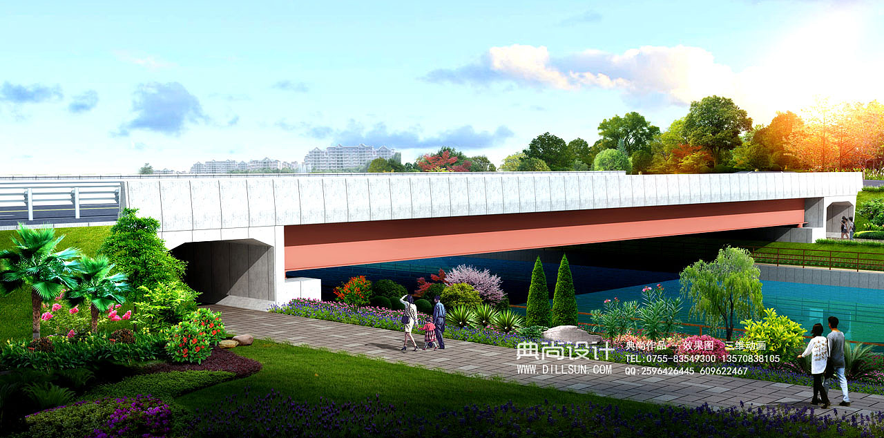 互通效果图3互通立交设计鸟瞰效