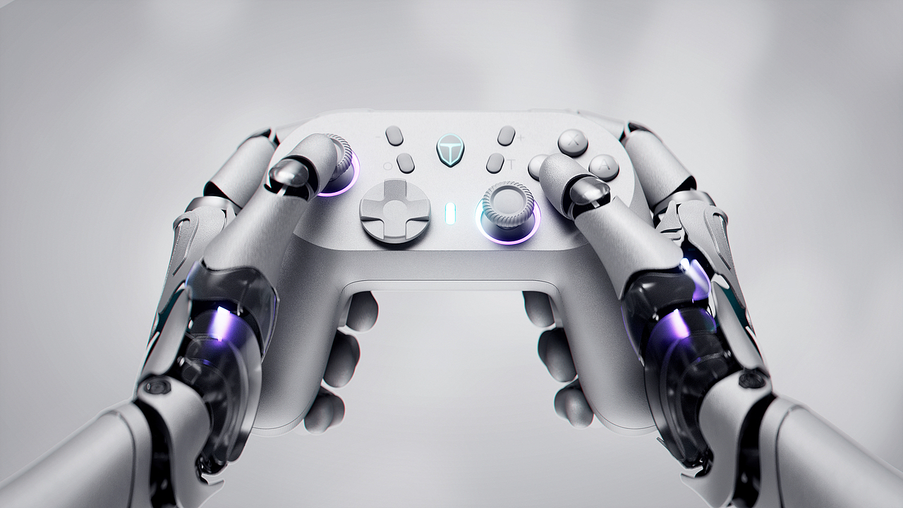 雷神G45游戏手柄产品渲染