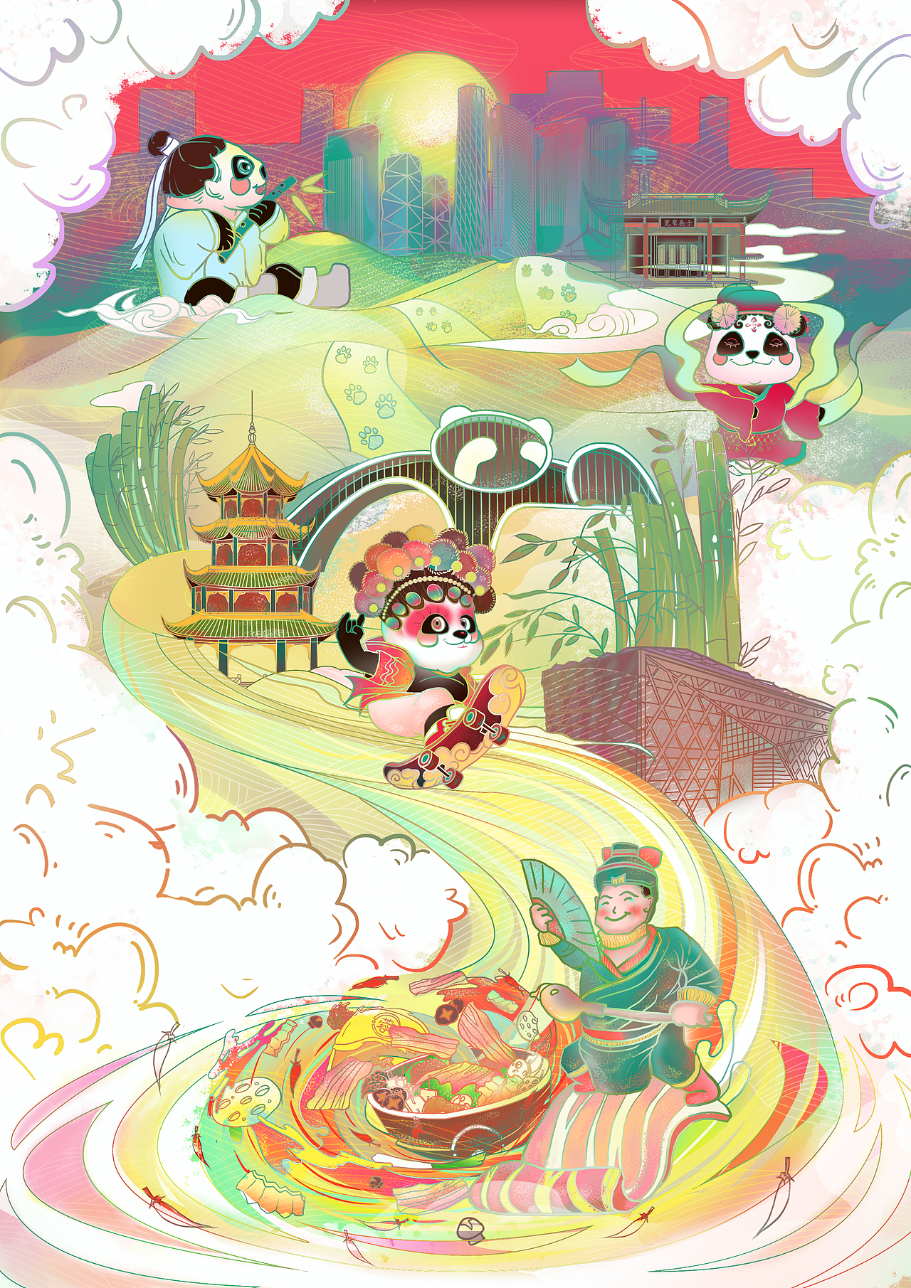 这礼是成都—文化创意产品设计大赛（图ZMzI3NTczMjky） - 新锐潮流插画 - 站酷设计师智慧姊原创素材 - 站酷ZCOOL