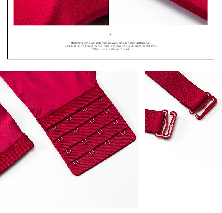 格肤姿无痕无钢圈聚拢透气丝面内衣裤套装