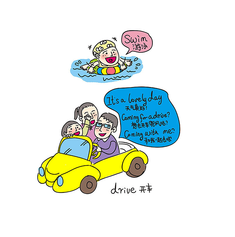 寶寶玩英語(yǔ)7（圖ZMTAwODUyMzAw） - 藝術(shù)插畫 - 站酷設(shè)計(jì)師蒲公英的頭發(fā)原創(chuàng)素材 - 站酷ZCOOL