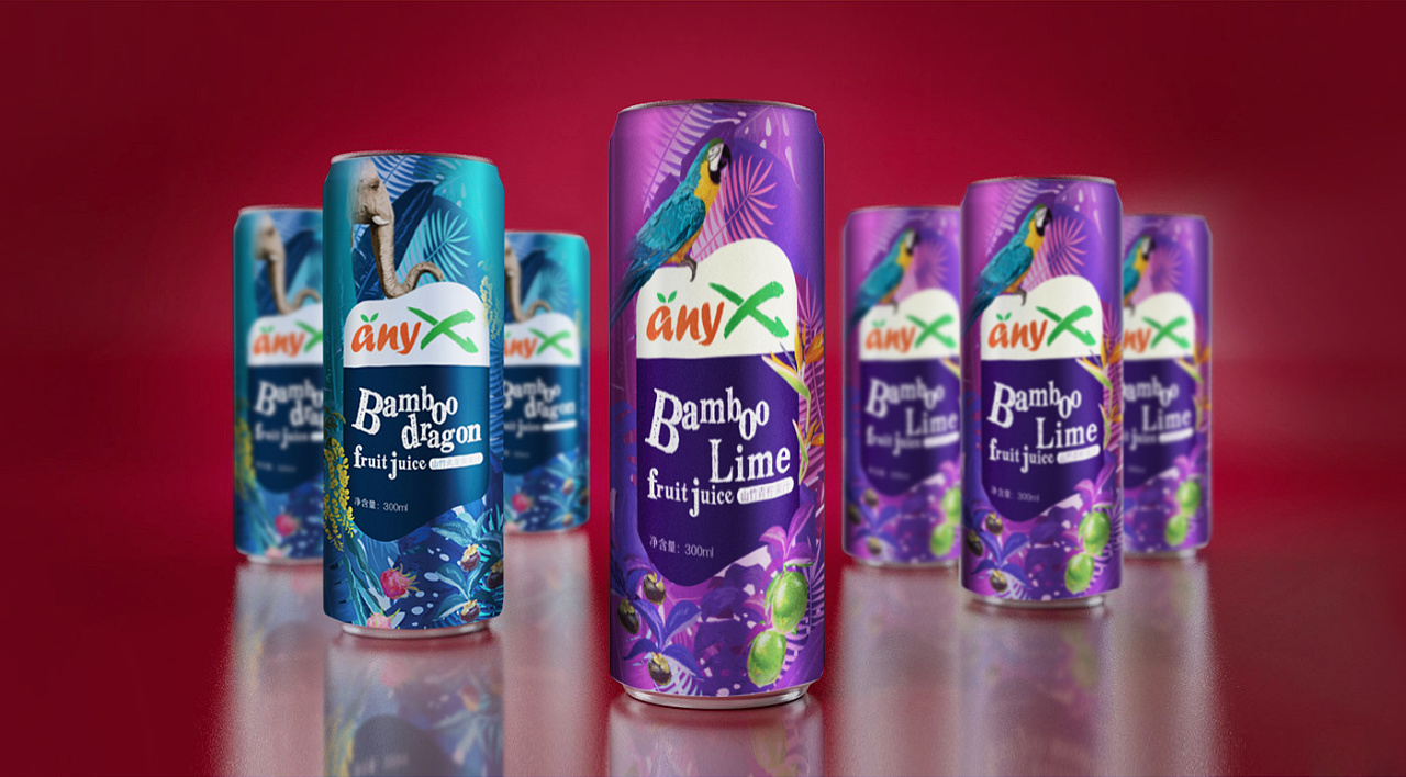 氮05×anyx|果汁饮料包装设计|水果饮料 |平面|包装|五克氮创意设计