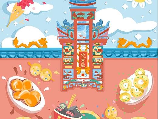 长沙建筑系列文创---火宫殿
