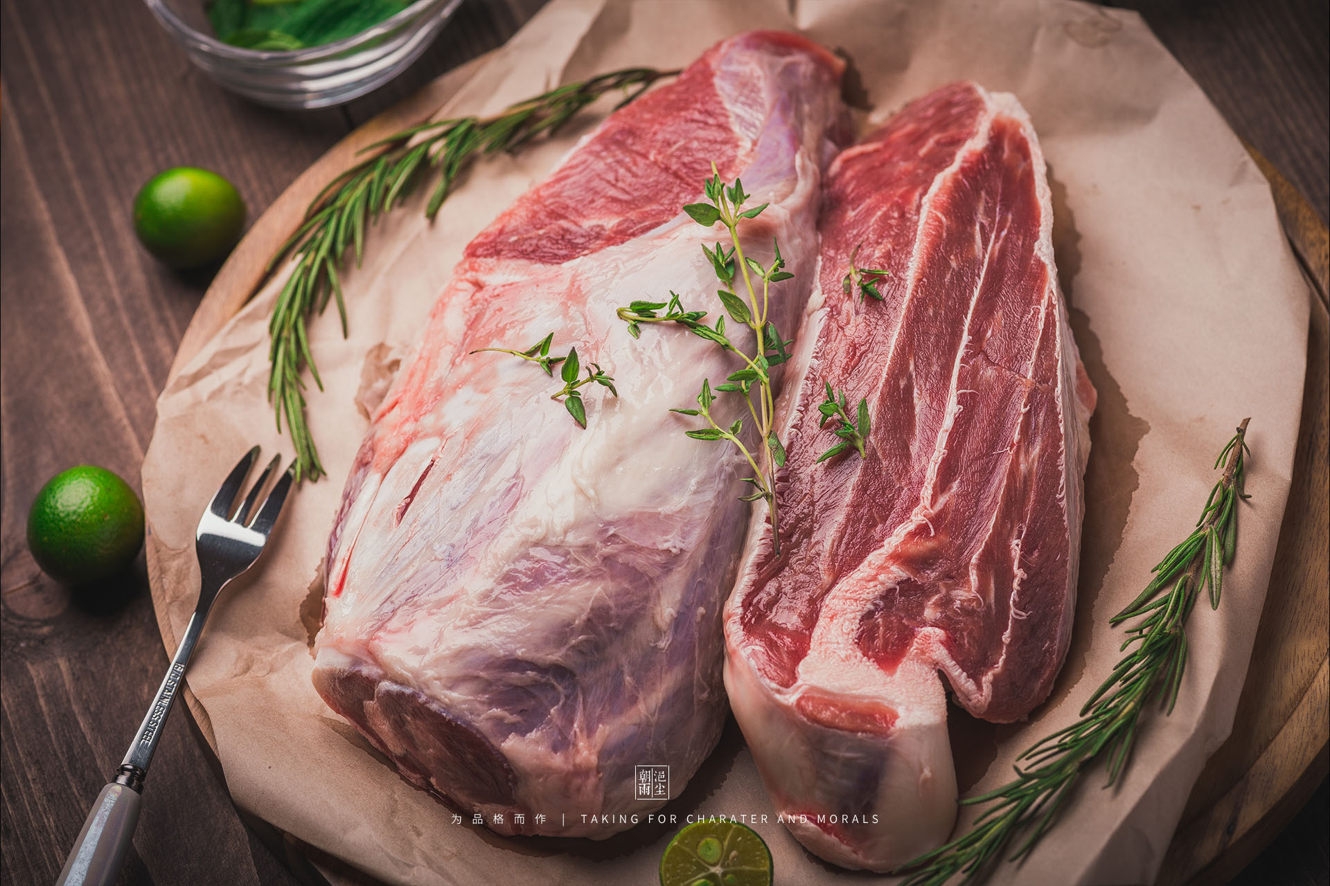 美食摄影-中锦生鲜澳新精切金钱腱-美式西餐生鲜_朝雨浥尘商业摄影