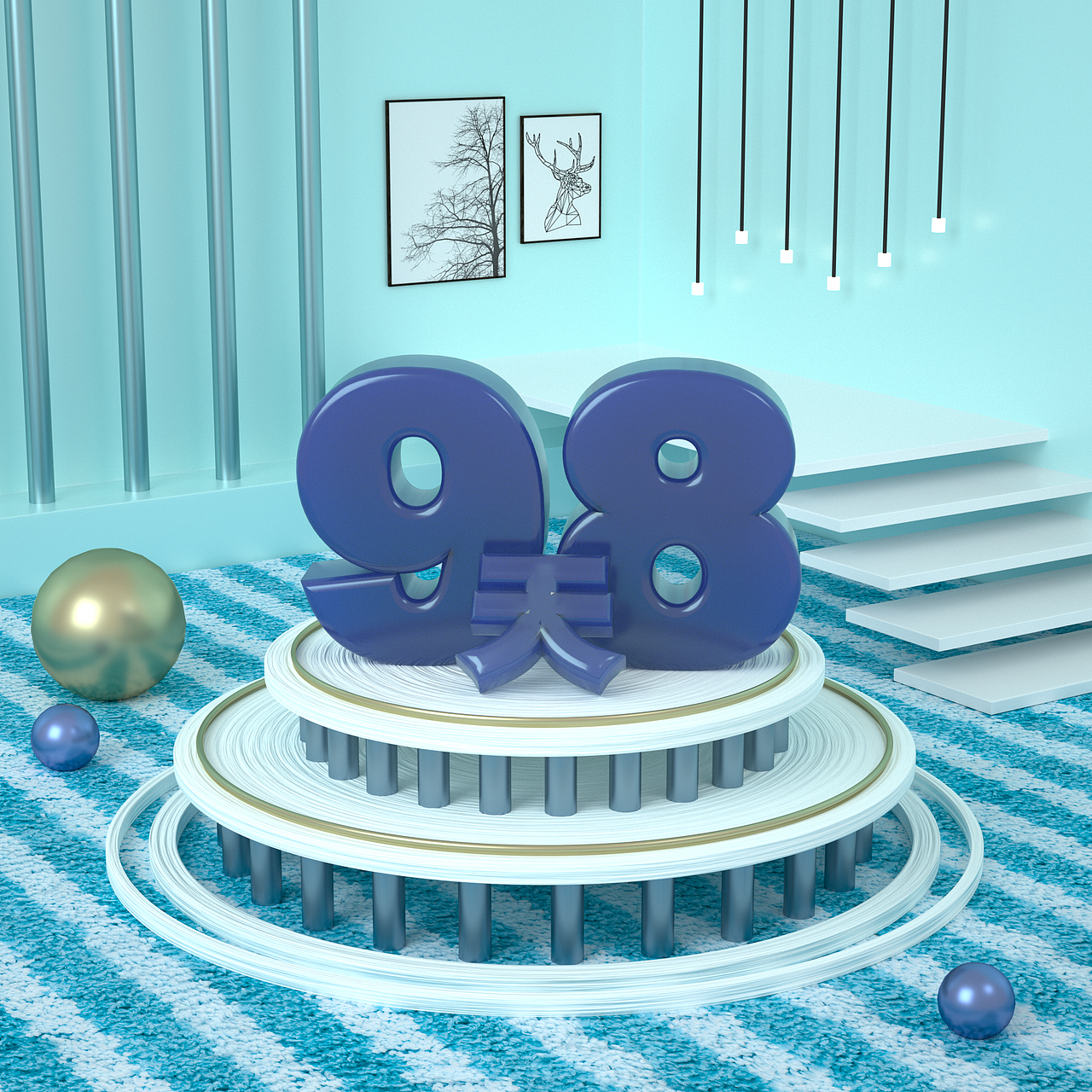 C4D小场景练习（图ZMjUyMjg4ODY0） - 场景 - 站酷设计师98天原创素材 - 站酷ZCOOL
