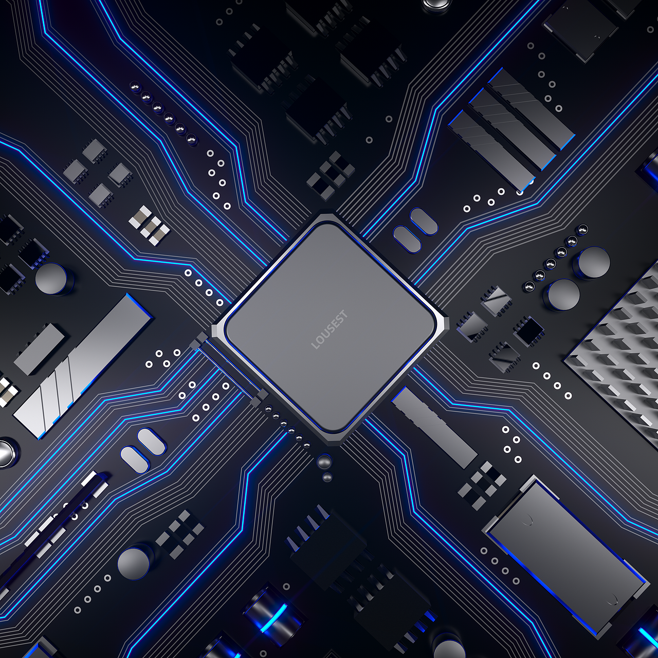 C4D渲染 | 概念电路板渲染+建模练习