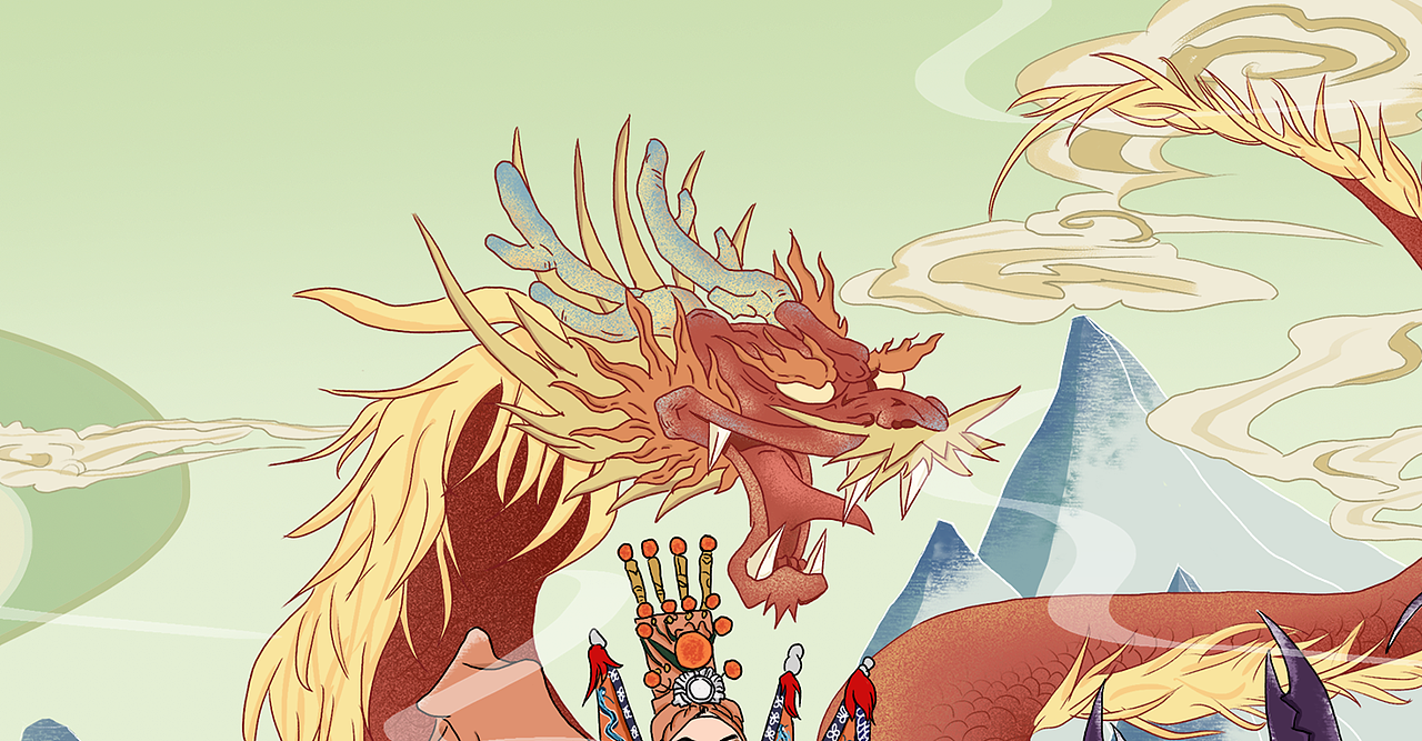 纸坊造侠战五毒端午礼盒插画