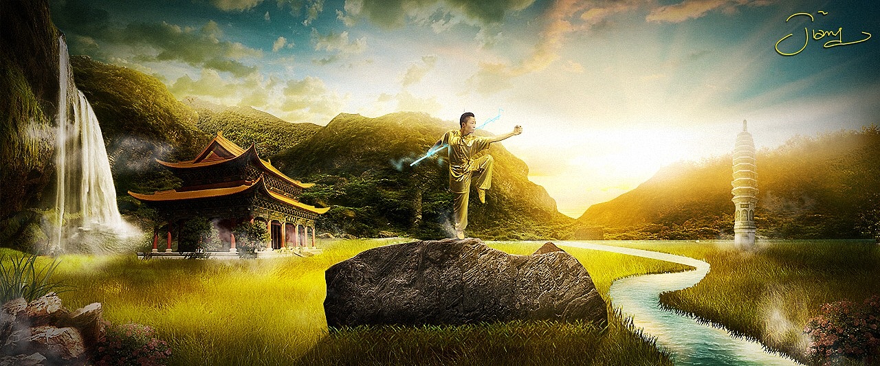 武术遇上后期合成（图ZOTMxODc4Njg=） - 修图/后期 - 站酷设计师会武术的小潮男原创素材 - 站酷ZCOOL