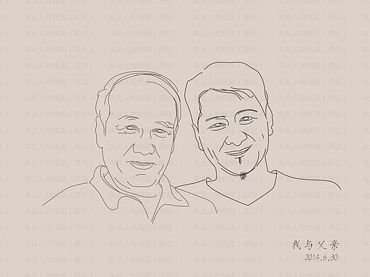 朱业线描人物头像