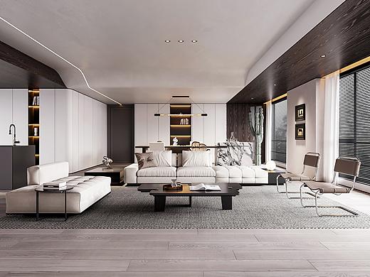 简约黑白风 客餐厅