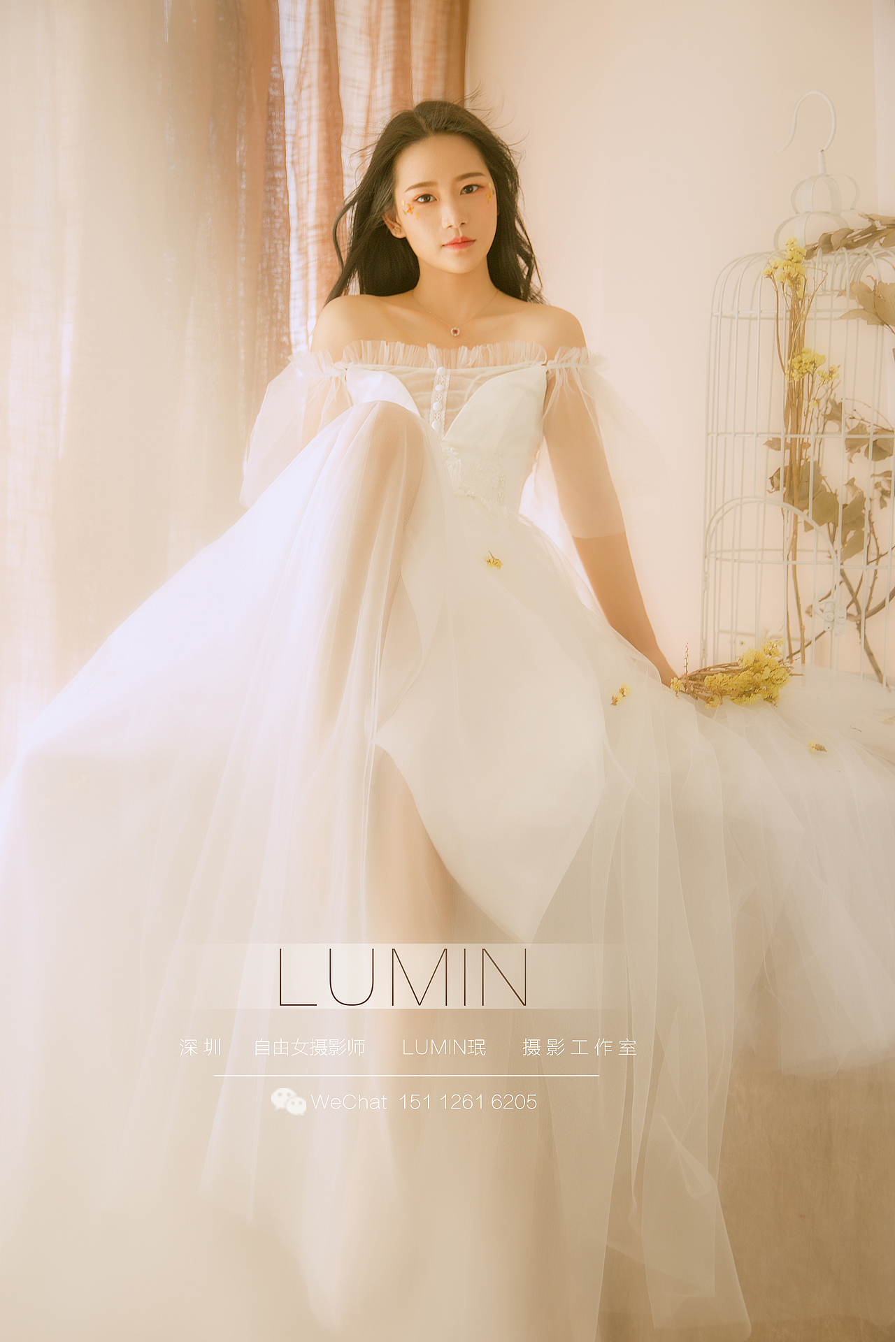 朦胧唯美个人写真轻婚纱白色礼服写真拍摄少女写真