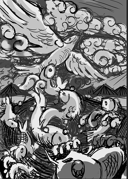 一风作品《官帽鱼》（图ZODI2MzQ0MDg=） - 商业插画 - 站酷设计师一风老师原创素材 - 站酷ZCOOL