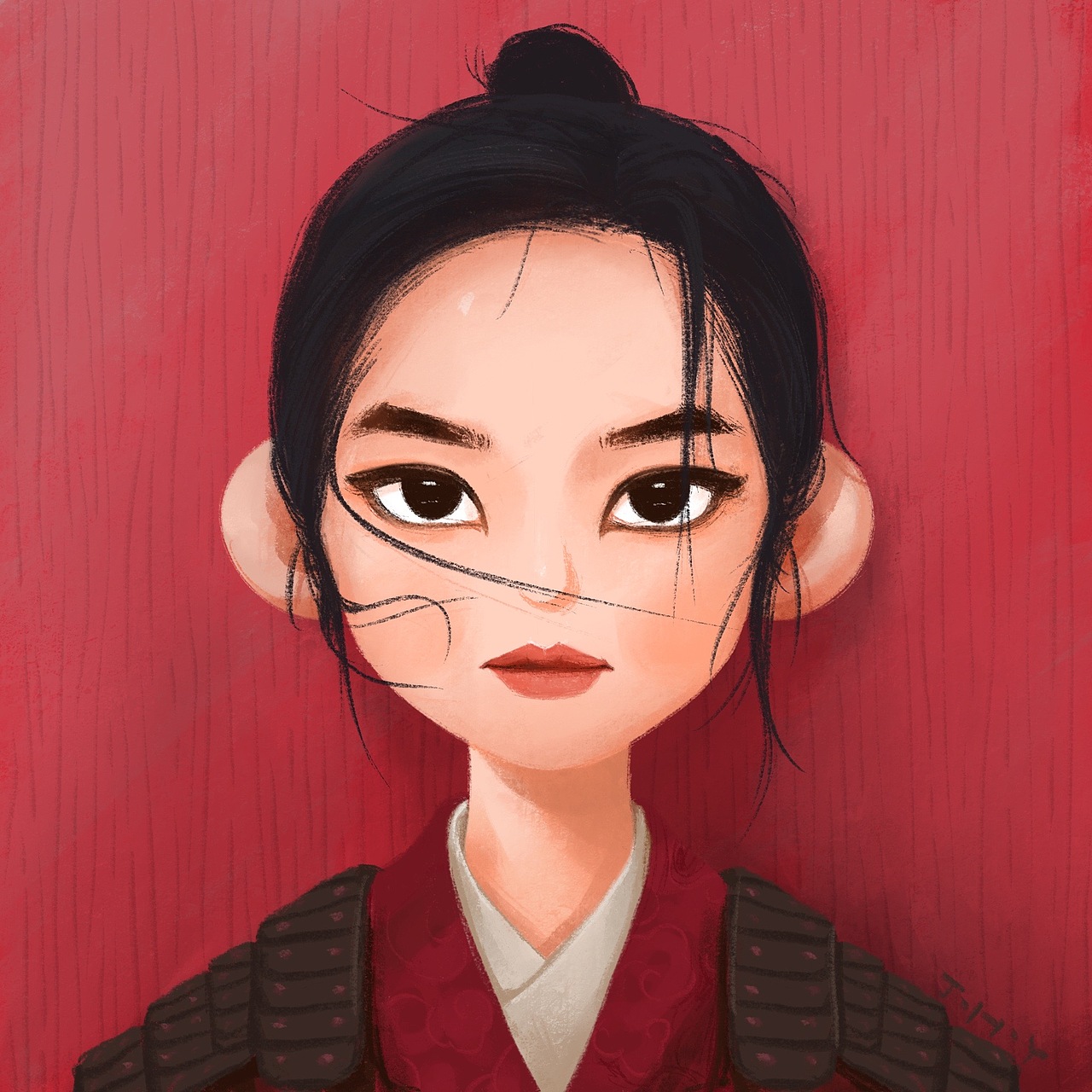 画了个头像花木兰