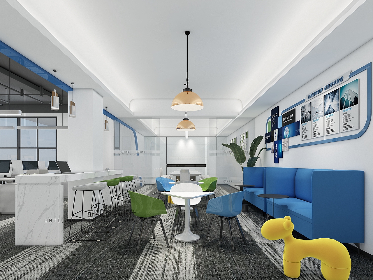 办公室/办公室空间设计/广州智慧PARK房得宝办公（图ZMjY4MzUxMDc2） - 商业空间设计 - 站酷设计师云梯空间设计原创素材 - 站酷ZCOOL