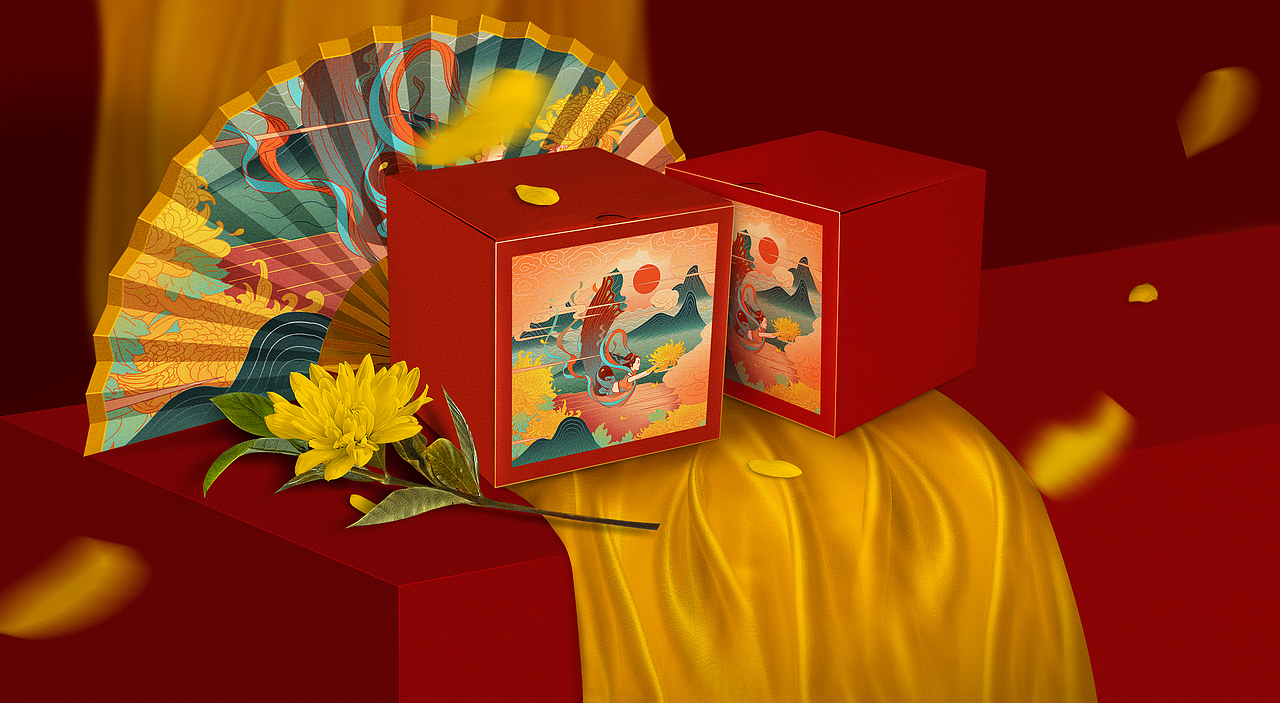 菊礼—麻城地标优品包装设计大赛二等奖（图ZMjMyMDUxODA0） - 包装 - 站酷设计师行走的BIG兔画师原创素材 - 站酷ZCOOL