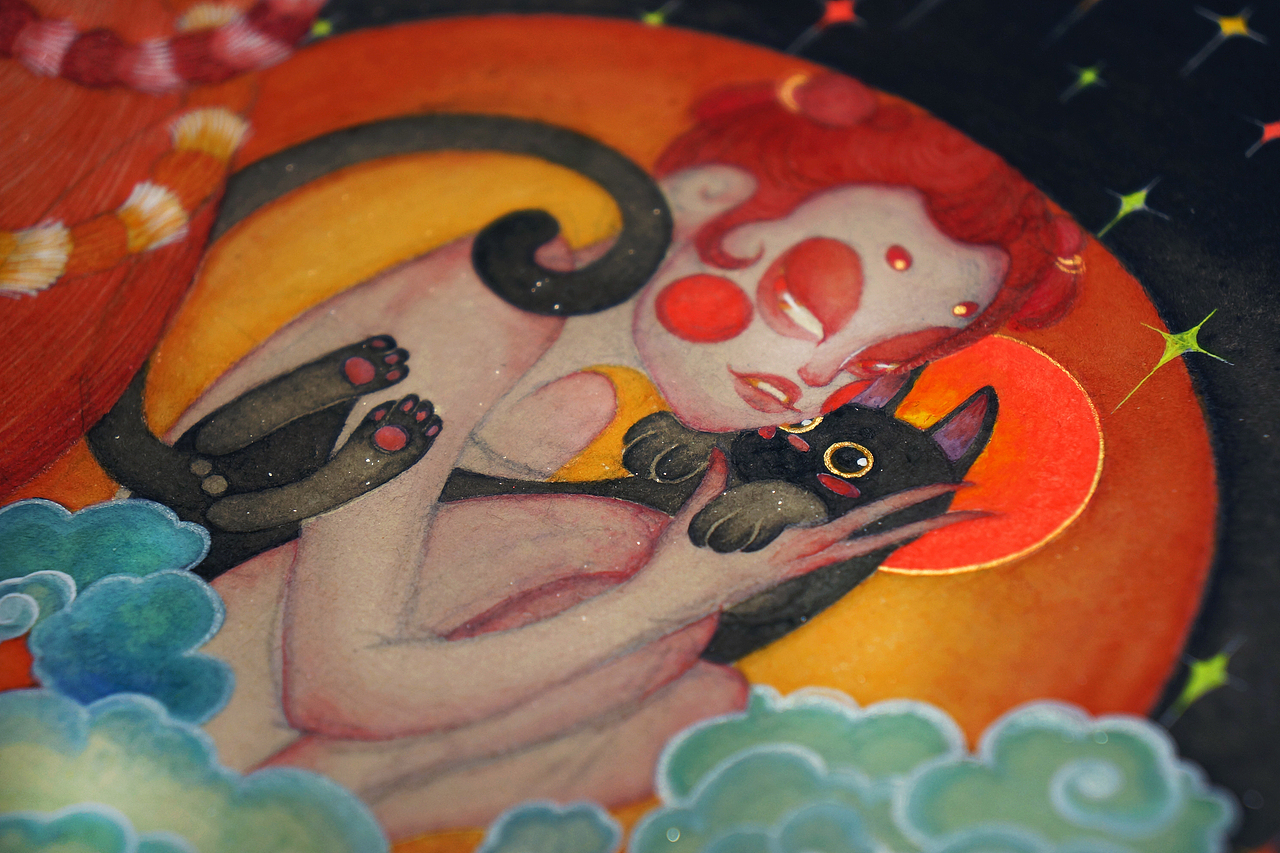 《长风爱玉.山芙.春之华赋》白中南颜彩-人川集（图ZMjkyMjE1Mzk2） - 艺术插画 - 站酷设计师白中南原创素材 - 站酷ZCOOL