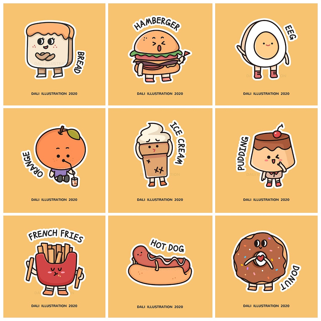 好吃的美食系列😋（图ZMjM3NzQ0MTg4） - 创作习作 - 站酷设计师大力今天画什么原创素材 - 站酷ZCOOL