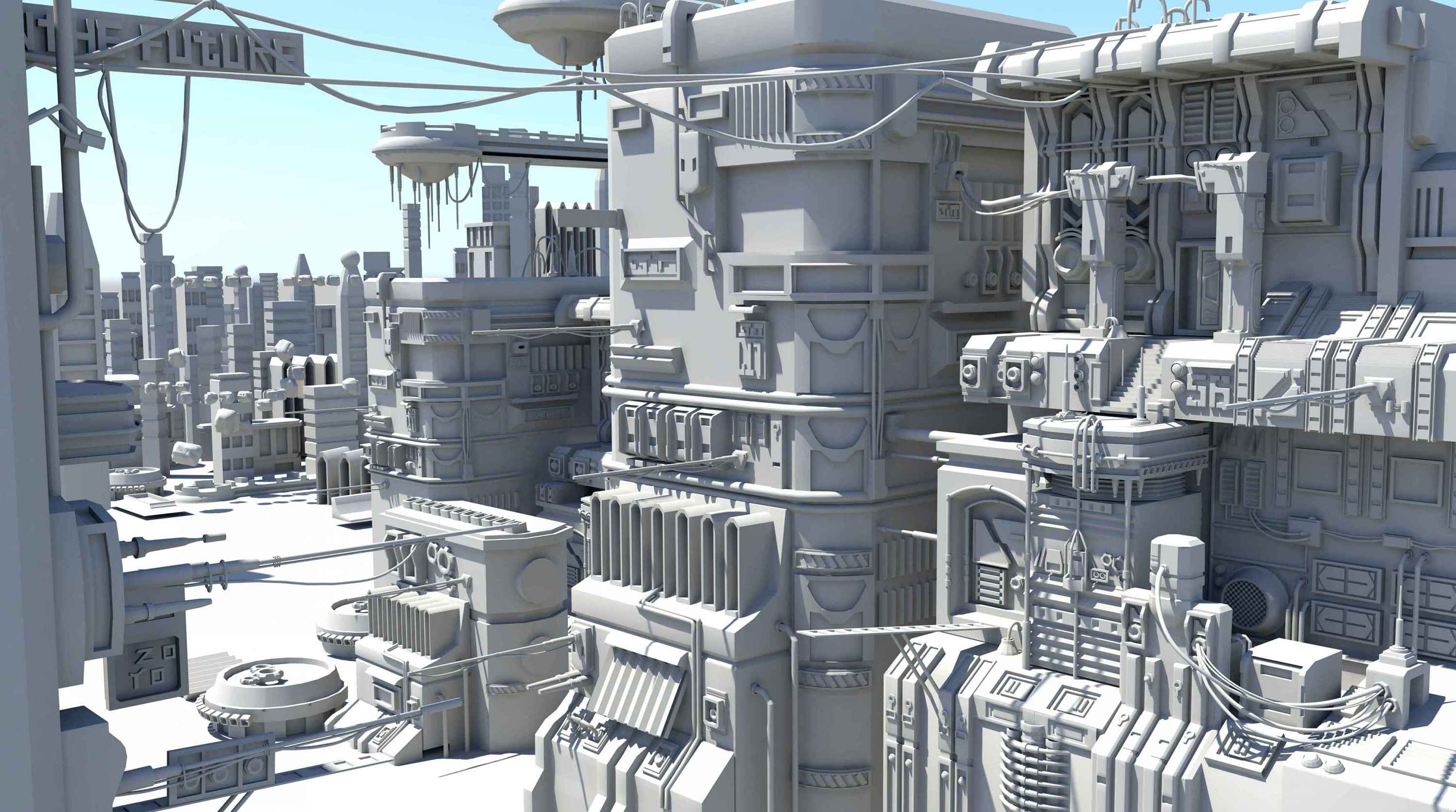 maya建模,未来城市时代|三维|场景|来份水饺luo_原创作品-站酷zcool