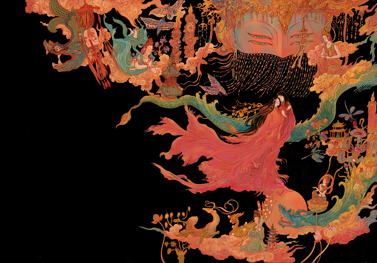 搜神记吴王小女陈丝雨插画