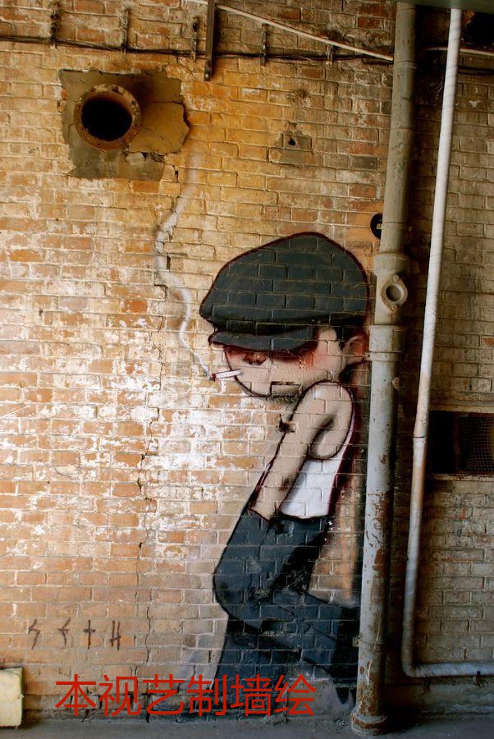 成都墙体彩绘 个性原创图案壁画彩绘|纯艺术|绘画|本视墙绘 - 原创