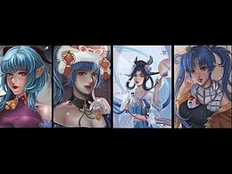 厚涂角色半身