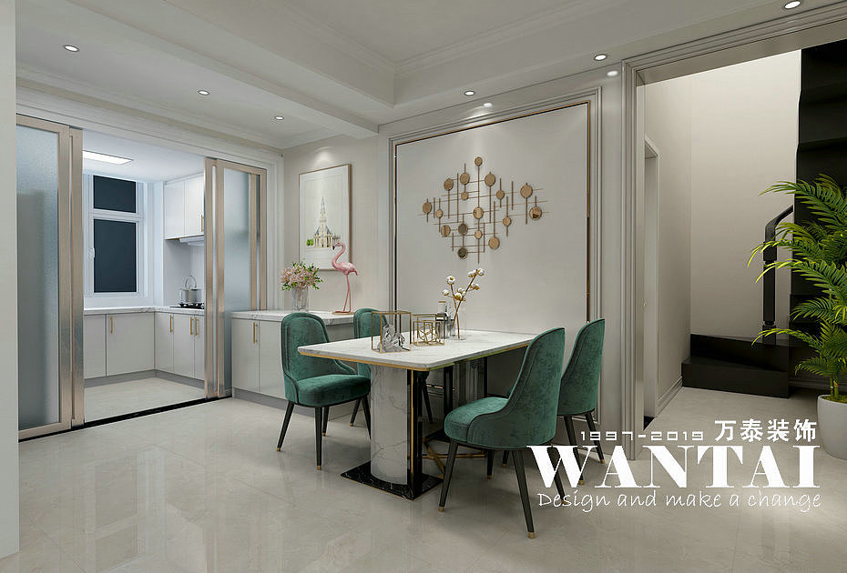 泰安复式装修|三合御都170m²复式顶加阁简欧装修效果图