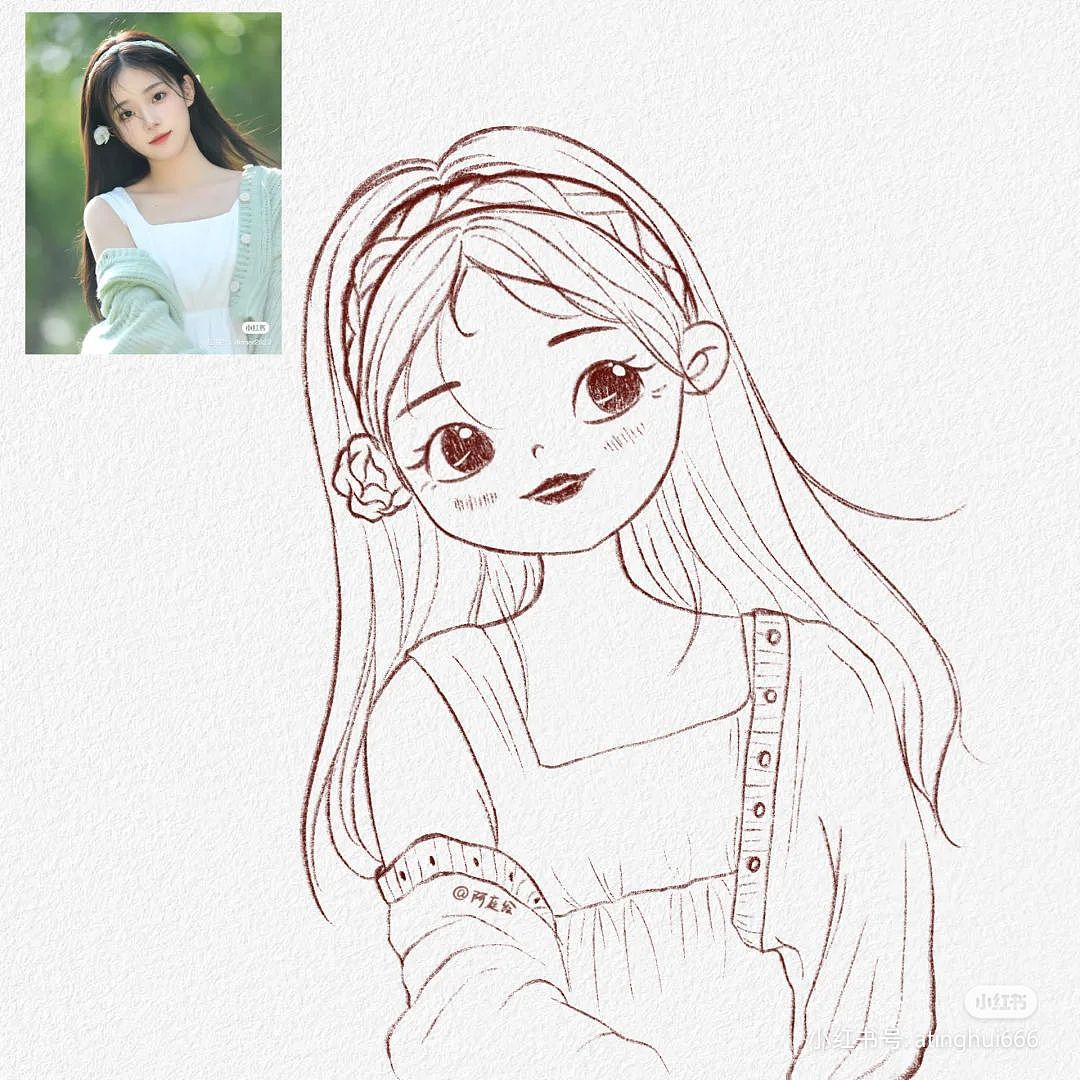 【合集】手绘Q版可爱小头像插画