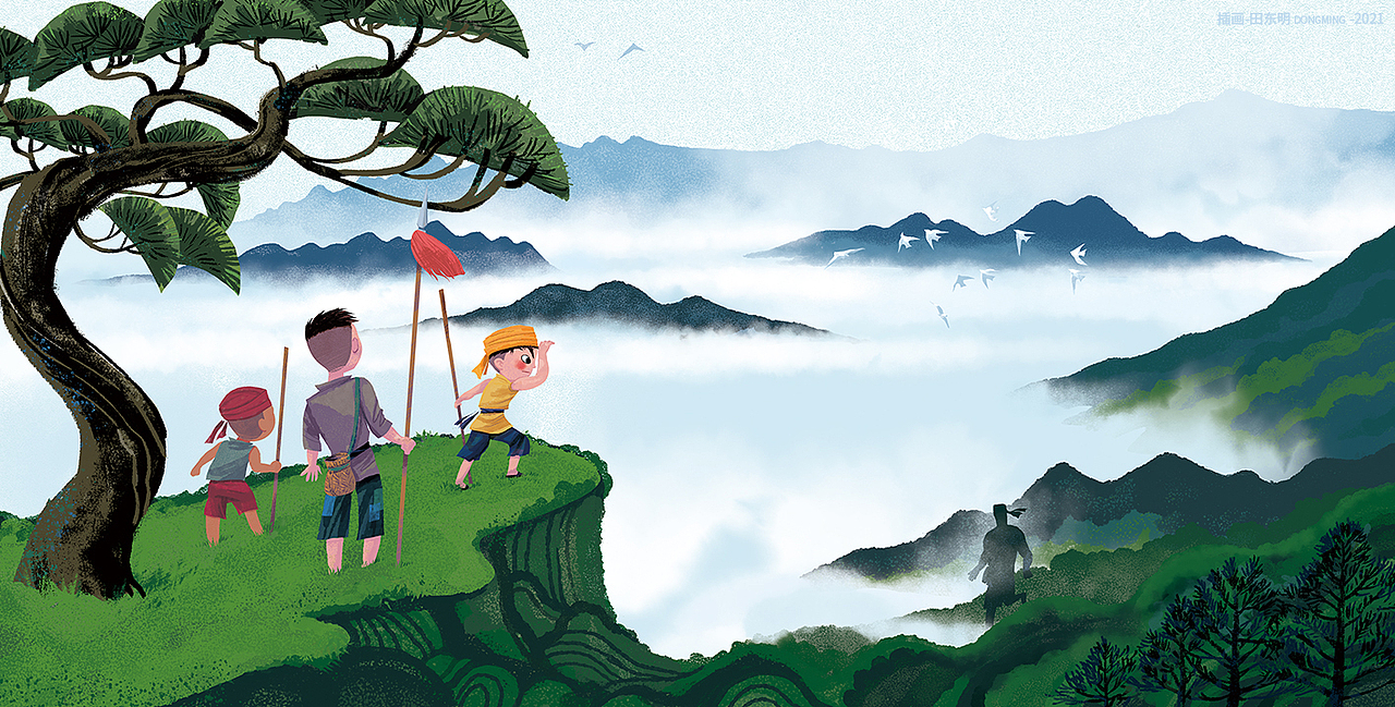 主题绘本井冈山上炮声隆