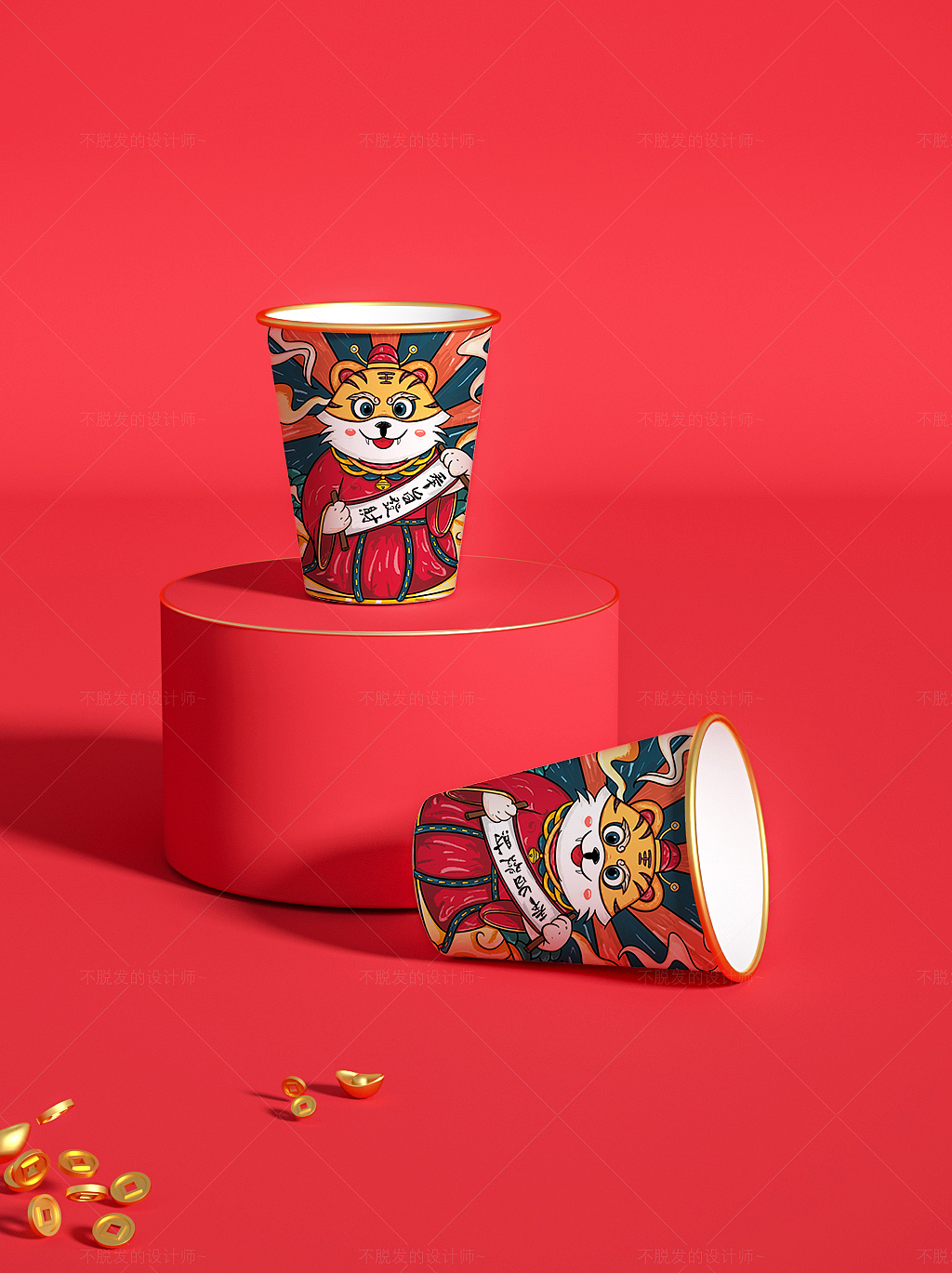 【国潮】奉旨发财（图ZMjg0NzY4NDI4） - 商业插画 - 站酷设计师不脱发的设计师原创素材 - 站酷ZCOOL