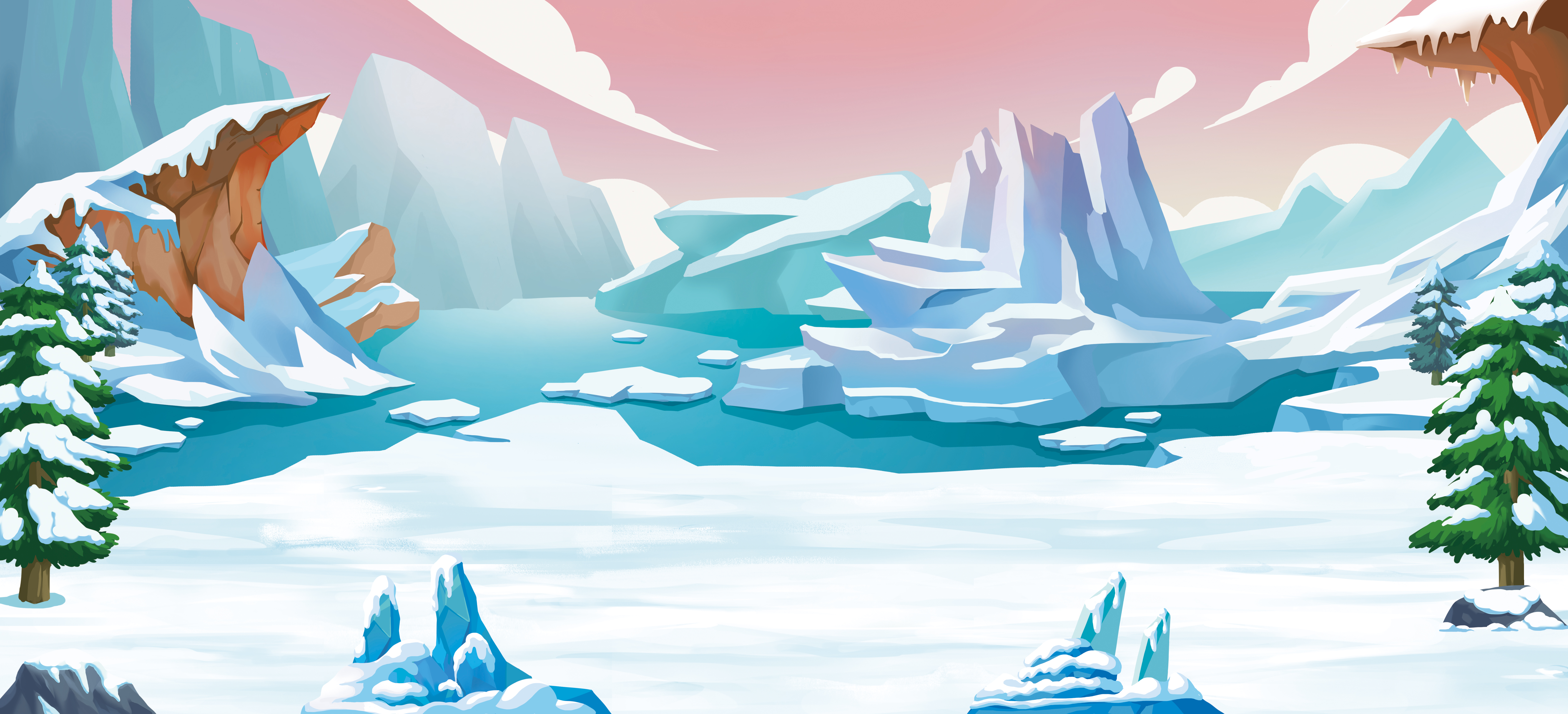 冰川图片卡通图片