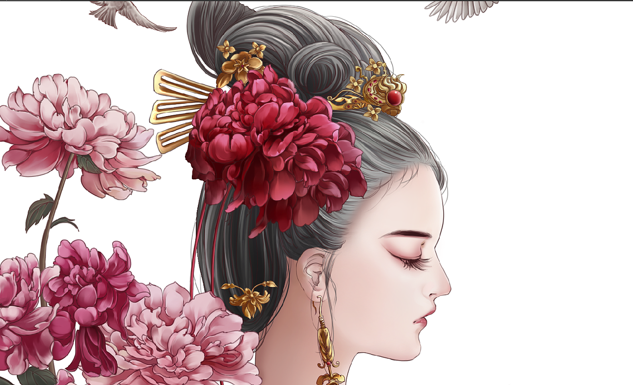 春色-牡丹（图ZMTYxMjU3OTg0） - 商业插画 - 站酷设计师武竹原创素材 - 站酷ZCOOL