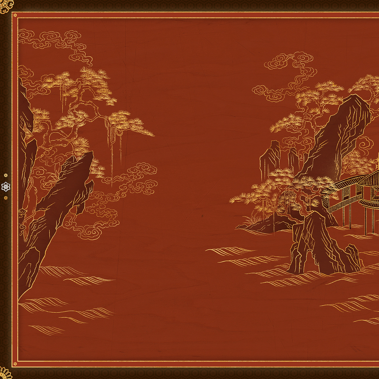 红漆描金版知鱼旅（图ZMTk2MjM3NTI0） - 艺术插画 - 站酷设计师李星明原创素材 - 站酷ZCOOL