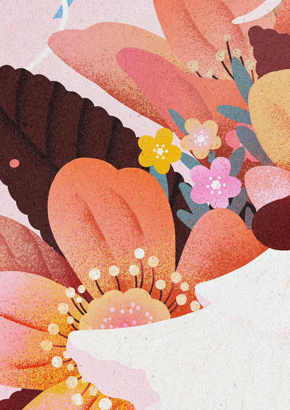 情人节主题插画 天使恋人