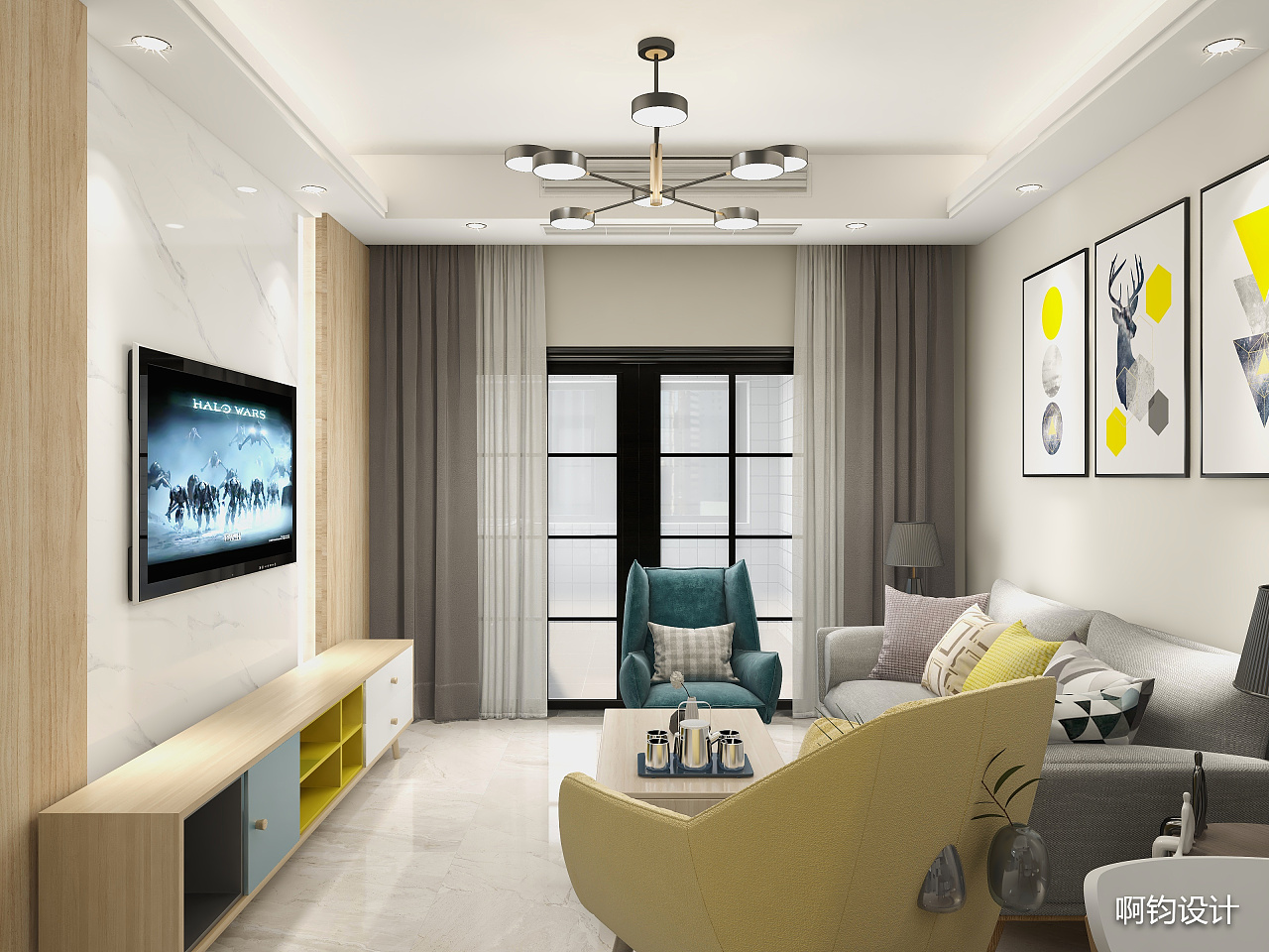 北欧全屋效果图设计