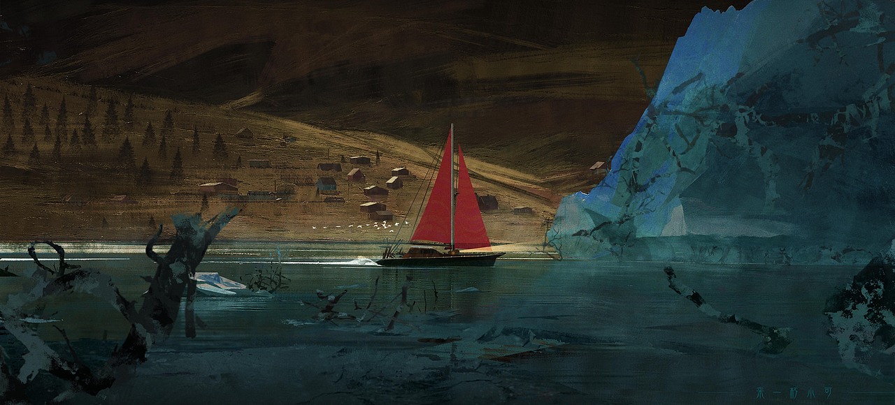 冰川探险·速涂练习（图ZMjA5MTE1ODAw） - 创作习作 - 站酷设计师来一杯小可原创素材 - 站酷ZCOOL