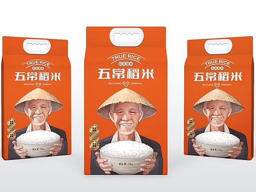 石马湖-五常大米包装设计