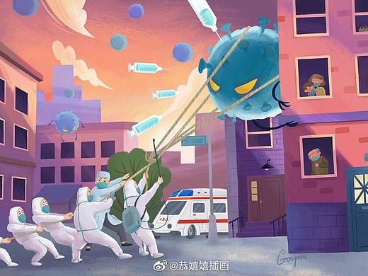 抗疫插画，致敬英雄
