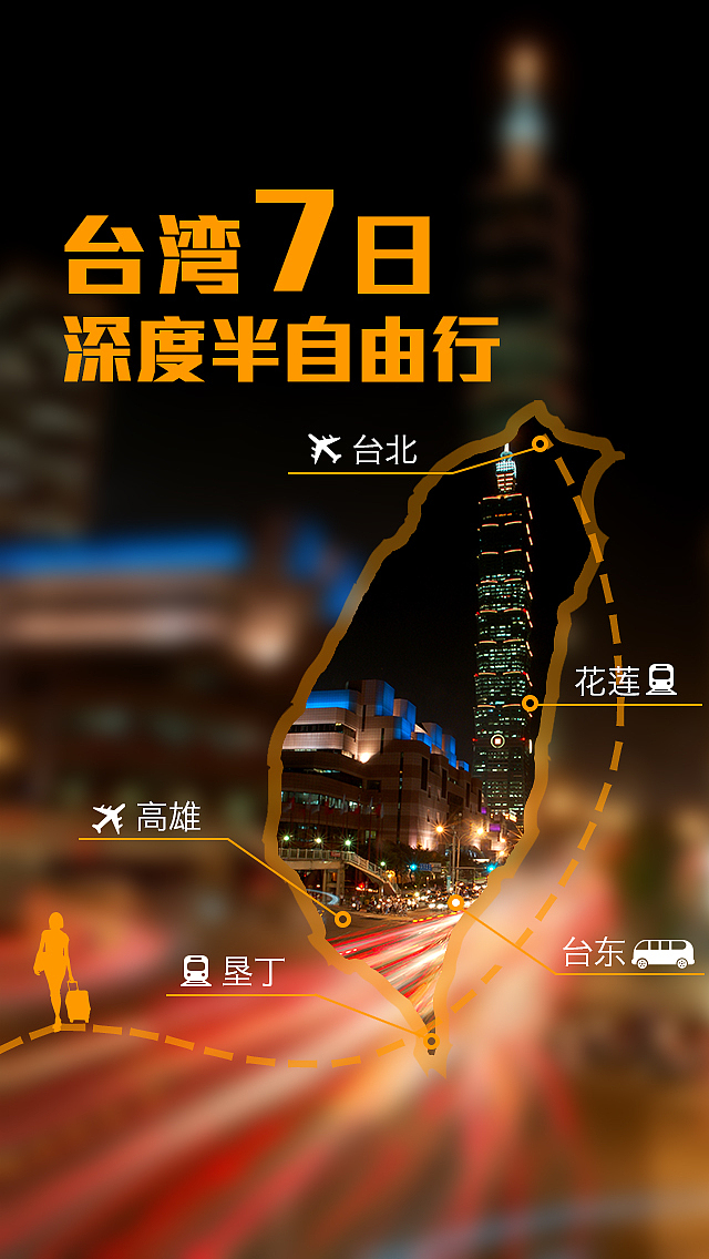 旅游线路移动端展示UI