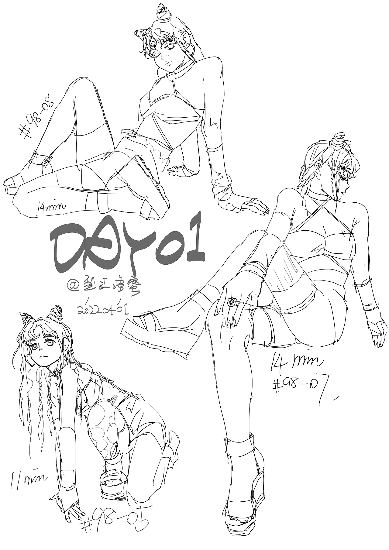 【速写】妹子（图ZMjk1NDI3MjAw） - 创作习作 - 站酷设计师犁江峰蜜原创素材 - 站酷ZCOOL