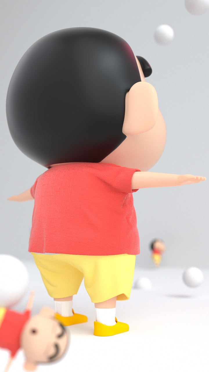 蜡笔小新卡通建模