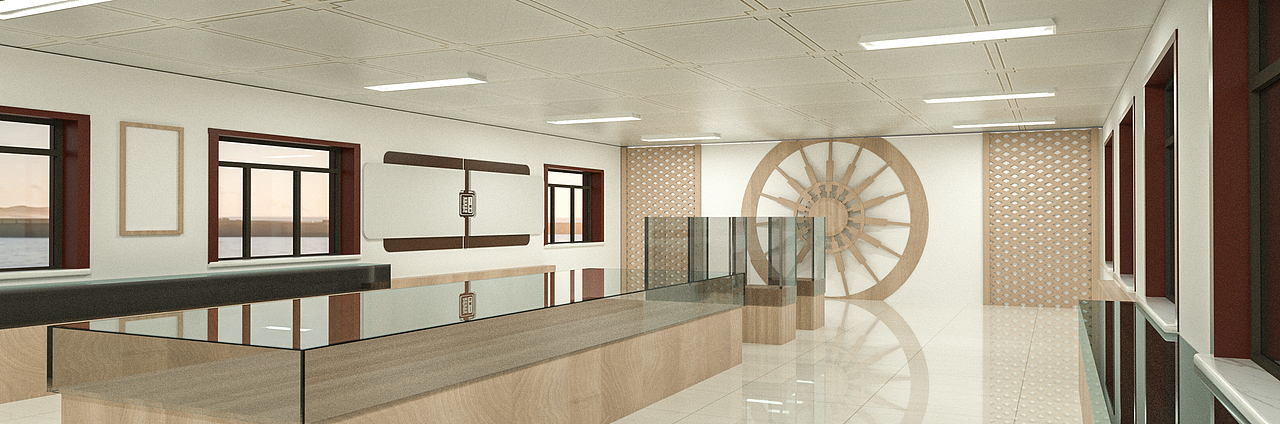 村（嘎查）文化活动室设计方案 民族特色 C4D渲染