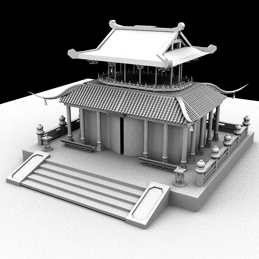 古代建筑模型 古代房子 室外古建筑- 3D资源网-国内最丰富的3D模型资源分享交流平台
