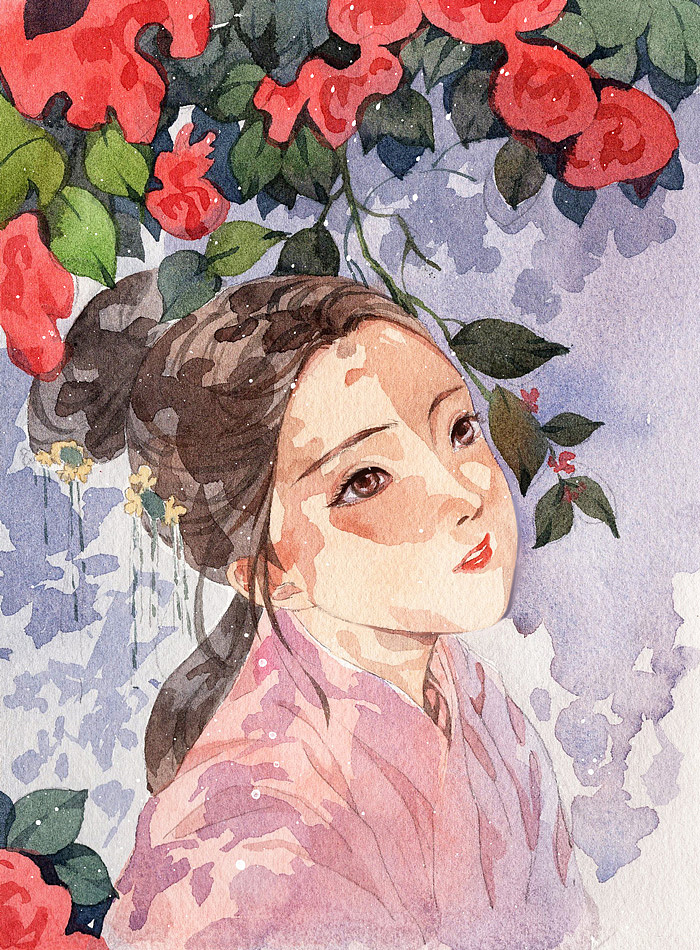 古风人物水彩练习（图ZMjQ0NDExODE2） - 创作习作 - 站酷设计师陈晶_插画原创素材 - 站酷ZCOOL